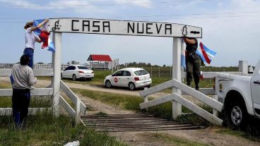 La entrada del campo en Entre Ríos.