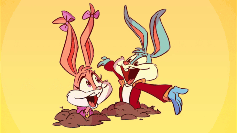Los personajes principales son dos conejos: Buster Bunny, un conejo azul, y Babsy Bunny, una coneja rosa