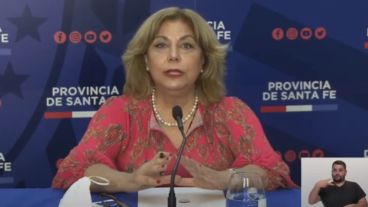 La ministra en el reporte de este lunes.
