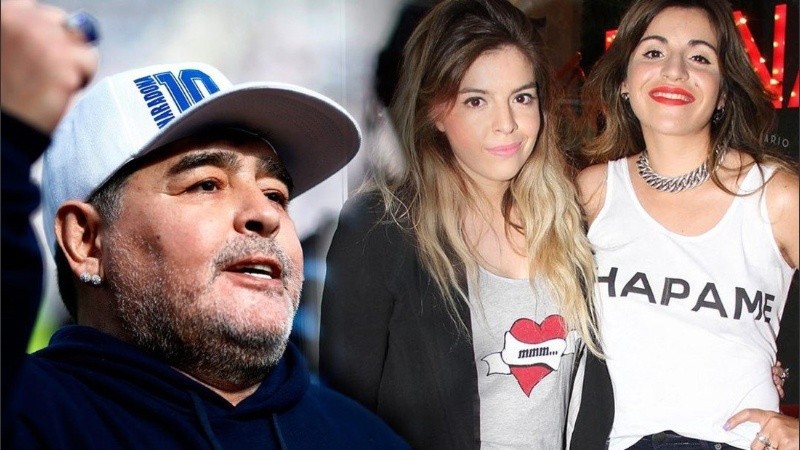 El entorno de Diego Maradona apuntado por las hijas, quienes se quejan de no saber cómo está