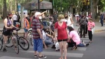 El choque ocurrió este miércoles en Pellegrini y Laprida.