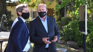 Perotti y Lammens en la presentación de este jueves en Rosario.