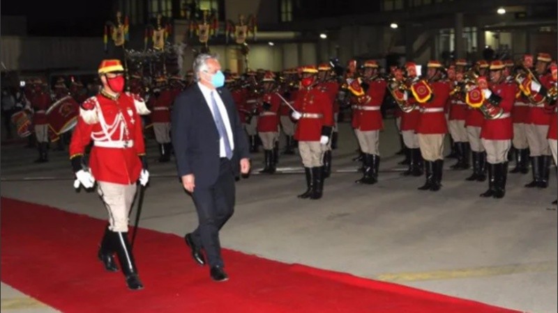 El presidente participa de los actos en Bolivia.