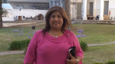 Marleni en la Facultad de Derecho de la UNR.