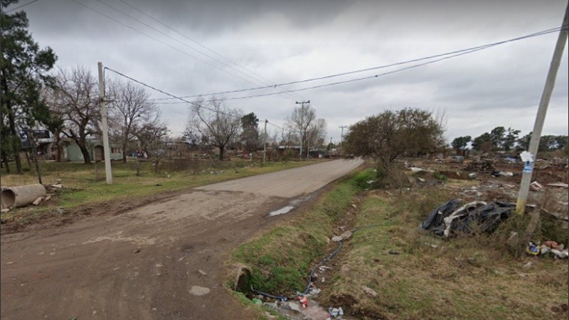 Grandoli y calle 1338 de la ciudad de Rosario, la zona donde fue baleado el bebé.