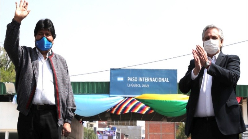 Las palabras de despedida del presidente Alberto Fernández hacia Evo Morales, en el Paso Internacional La Quiaca.
