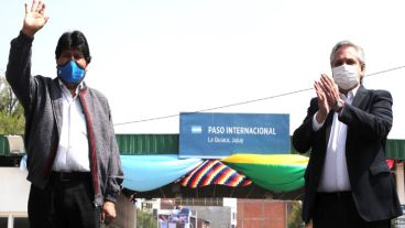 Las palabras de despedida del presidente Alberto Fernández hacia Evo Morales, en el Paso Internacional La Quiaca.