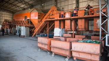 La planta de reciclaje de Bella Vista, cuando estaba funcionando a pleno.