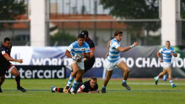 El rufinense de Duendes, Santiago Chocobares, en acción.