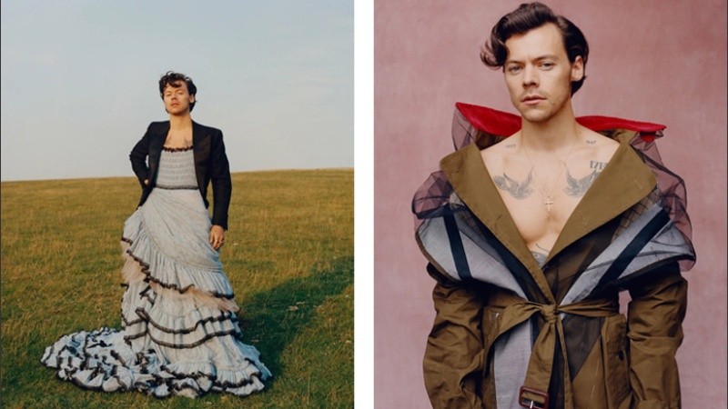 El artista lució diferentes atuendos para la revista