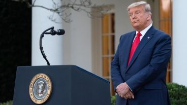 El presidente de Estados Unidos durante su intervención de este viernes.