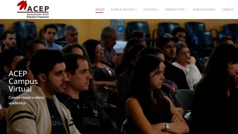 Imagen de la página de la Asociación Civil de Estudios Populares.