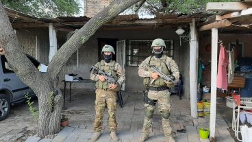 La mayoría de los allanamientos se dieron en inmediaciones de la escuela de fútbol Olympia.