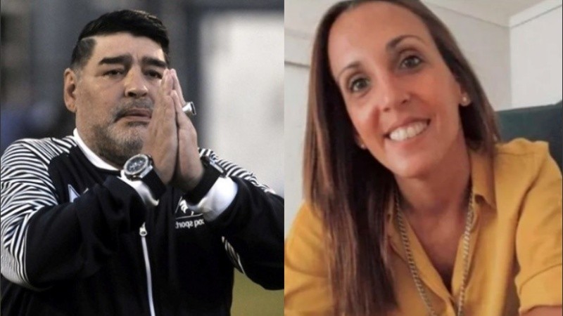 La psiquiatra Agustina Cosachov compaña a Diego Maradona.