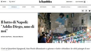 La portada del diario italiano La Repubblica este miércoles.