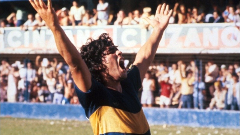 Un grito con su Boca amado, en 1981.