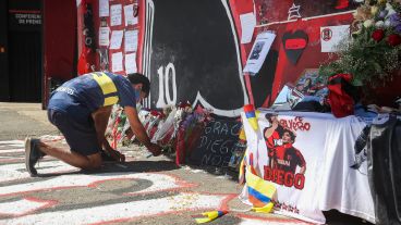 El lugar en el Coloso donde los rosarinos despiden a Maradona.