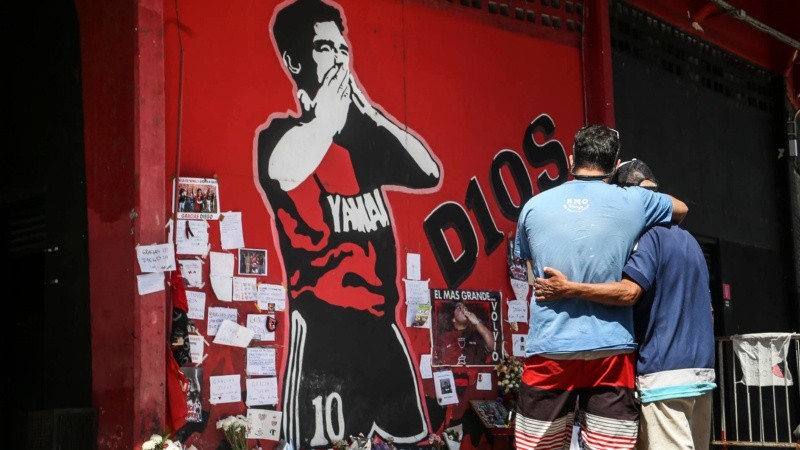 El lugar en el Coloso donde los rosarinos despiden a Maradona.