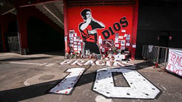 El lugar en el Coloso donde los rosarinos despiden a Maradona.