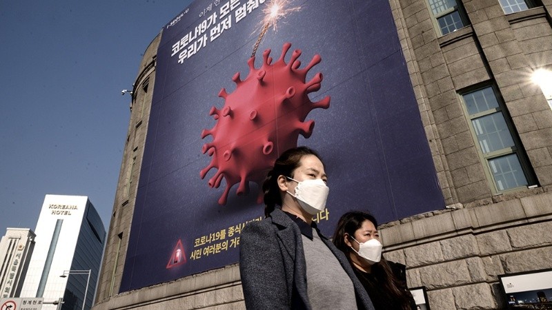  Corea del Sur registró hasta ahora 34.201 contagios.
