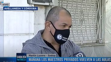 Martín Lucero, dirigente del Sadop.