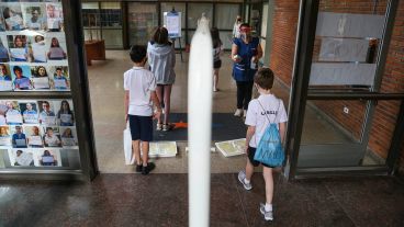 El regreso da clases en una de las escuelas de la ciudad.