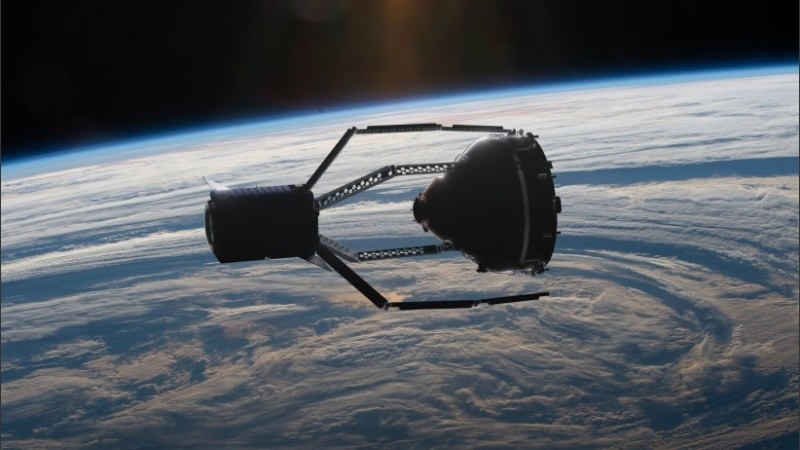 El satélite limpiador capturará la parte del cohete desechado para desorbitarlo. 