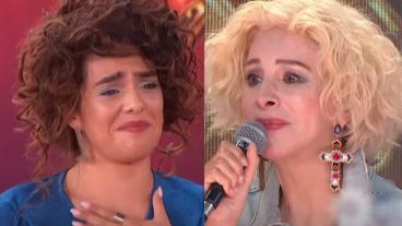 Emocionada, Nacha Guevara felicitó a Ángela Leiva por la interpretación.
