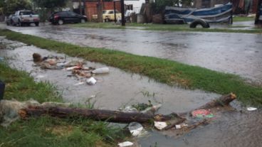 Ayer se inundó la Escuela 299, en José Ingenieros al 8600.