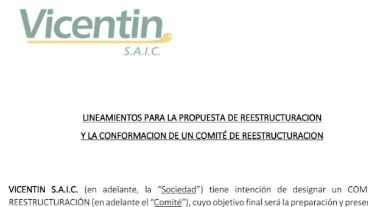 El paper que Vicentin le está acercando a sus acreedores