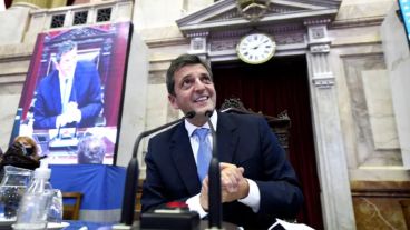 El presidente reelecto de la Cámara de Diputados de la Nación, Sergio Massa.