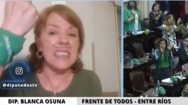 El emotivo discurso de la diputada entrerriana y la emoción en el recinto.
