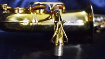 El saxo robado al músico rosarino.