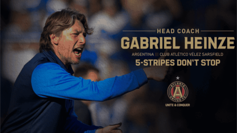 El anuncio oficial. Heinze será presentado el lunes en Atlanta.