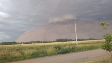 La tormenta fue fuerte en La Pampa este viernes a la tarde.