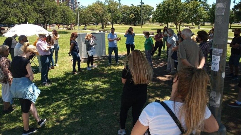 Uno de los puntos de encuentro con vecinos de Rosario. 