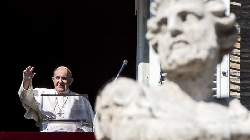 El papa Francisco durante su Ángelus dominical.