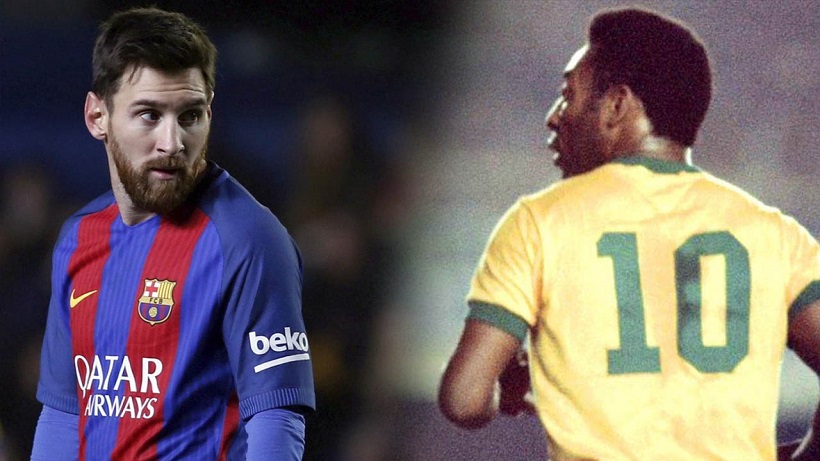 Messi le agradeció un mensaje a Pelé tras igualar su récord