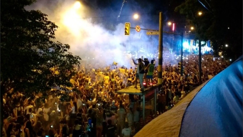 Una postal de los festejos por los 131 años de Rosario Central