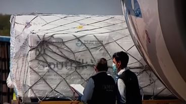 El arribo de la vacuna Sputnik V a la Argentina.