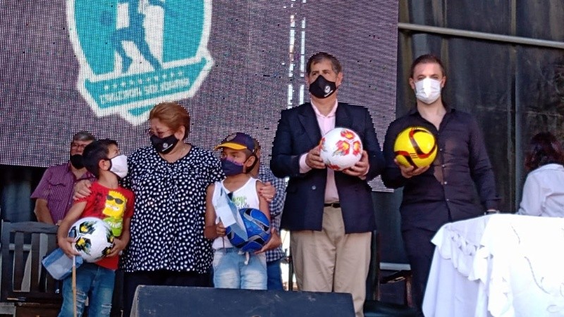 Matías Morla participó de un acto en Esquina, el pueblo de los padres de Diego Maradona.