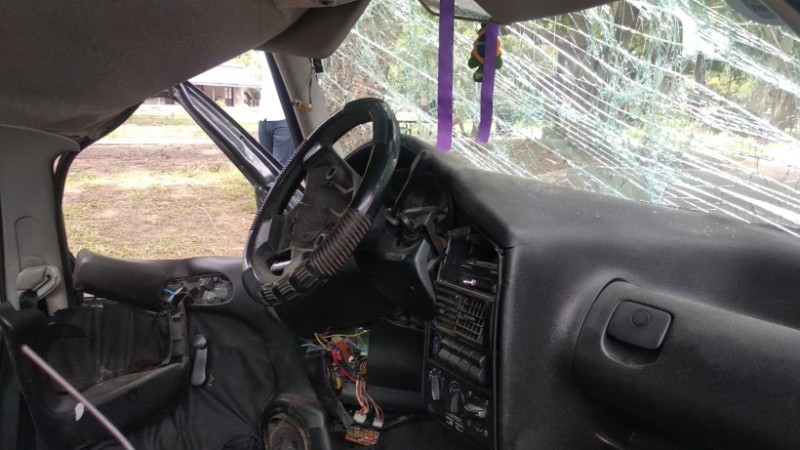 El interior de uno de los autos.
