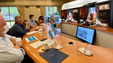 La videoconferencia comenzó este sábado a la tarde.