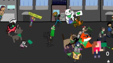 La marcha virtual fue preparada con avatares de personas reales.