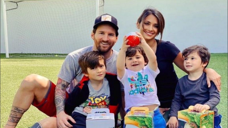 Lionel Messi y familia. 