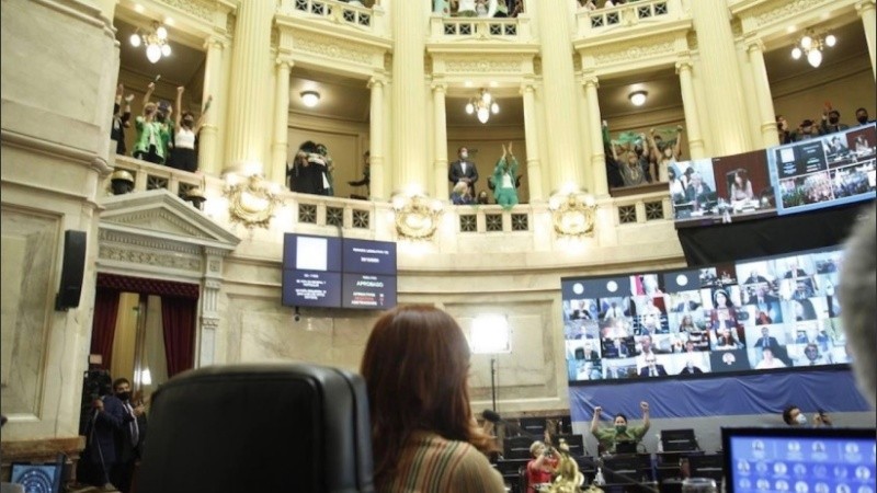 Una sesión tan larga como inolvidable en el Senado de la Nación.