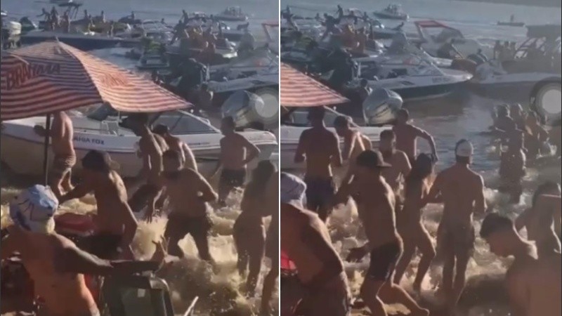 El momento de la llegada del oleaje a la costa. 