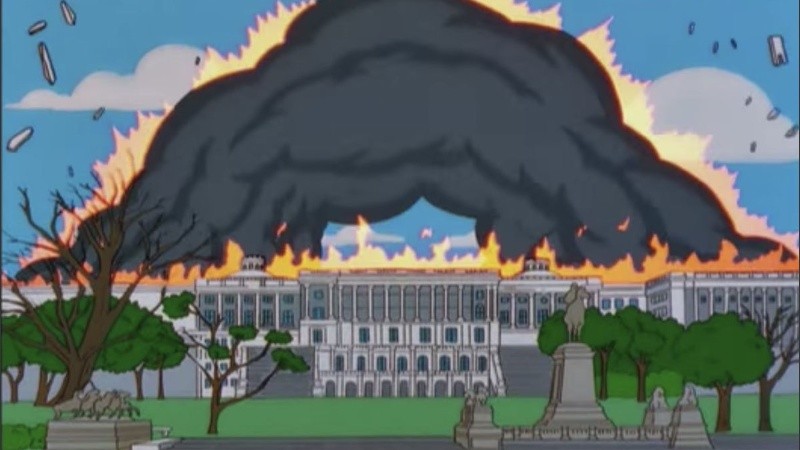 Las redes sociales estallaron al ver la similitud de las imágenes ocurridas en Washington con las que se vieron en Los Simpson.