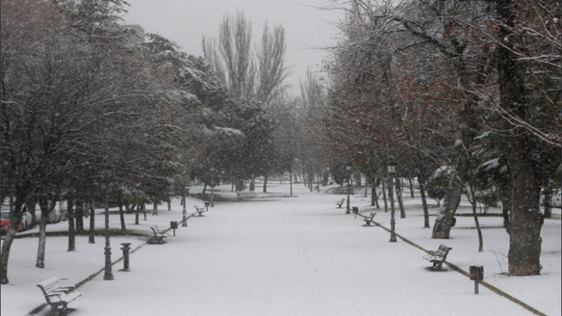 La nieve cubrió Albacete. 
