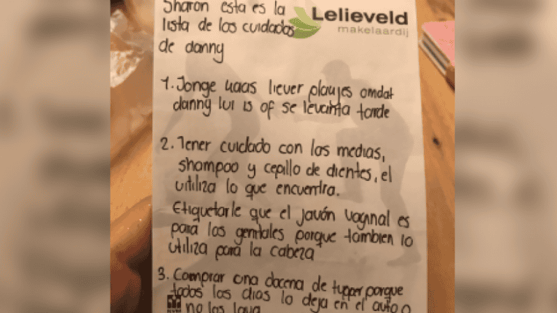 Se fue a vivir con el novio y su suegra le escribió una lista de cómo cuidarlo